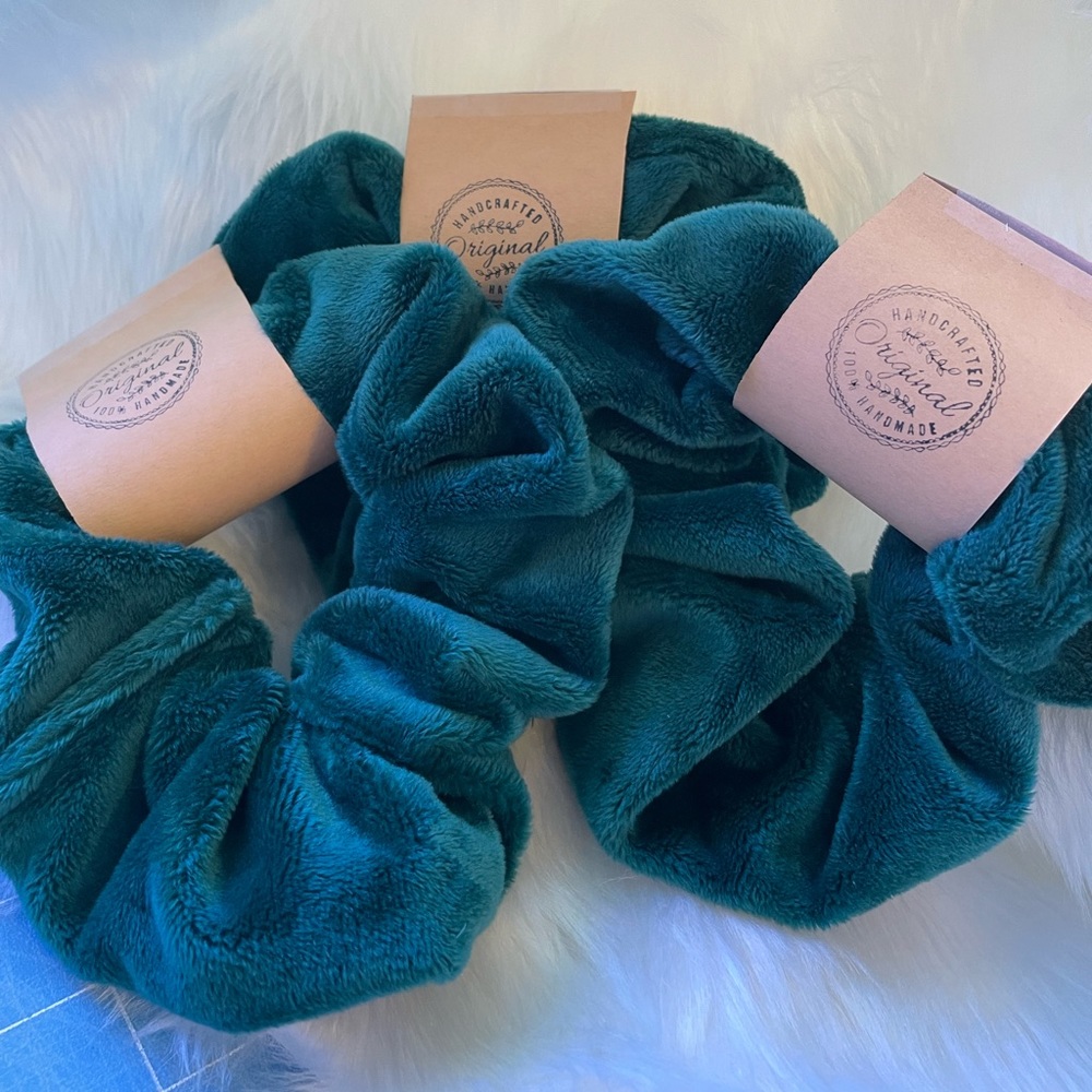 Hunter Green, extra large scrunchies 100% handmade